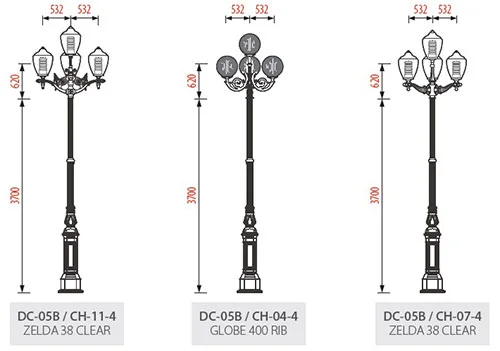 Cột đèn sân vườn DC05B