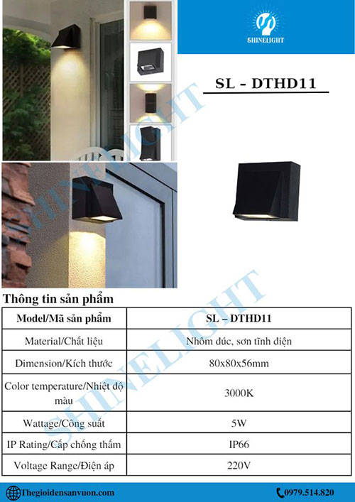Đèn tường hiện đại SL-DTHD11