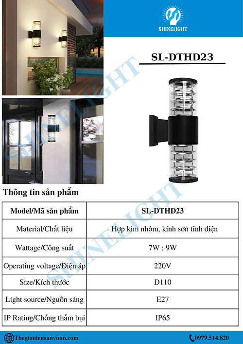 Đèn tường hiện đại SL-DTHD23