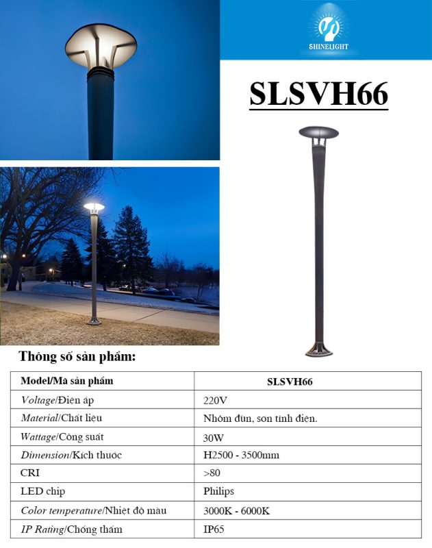 Đèn nấm sân vườn SLSVH66