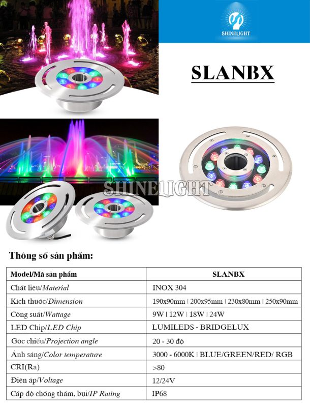 Đèn âm nước SLANBX