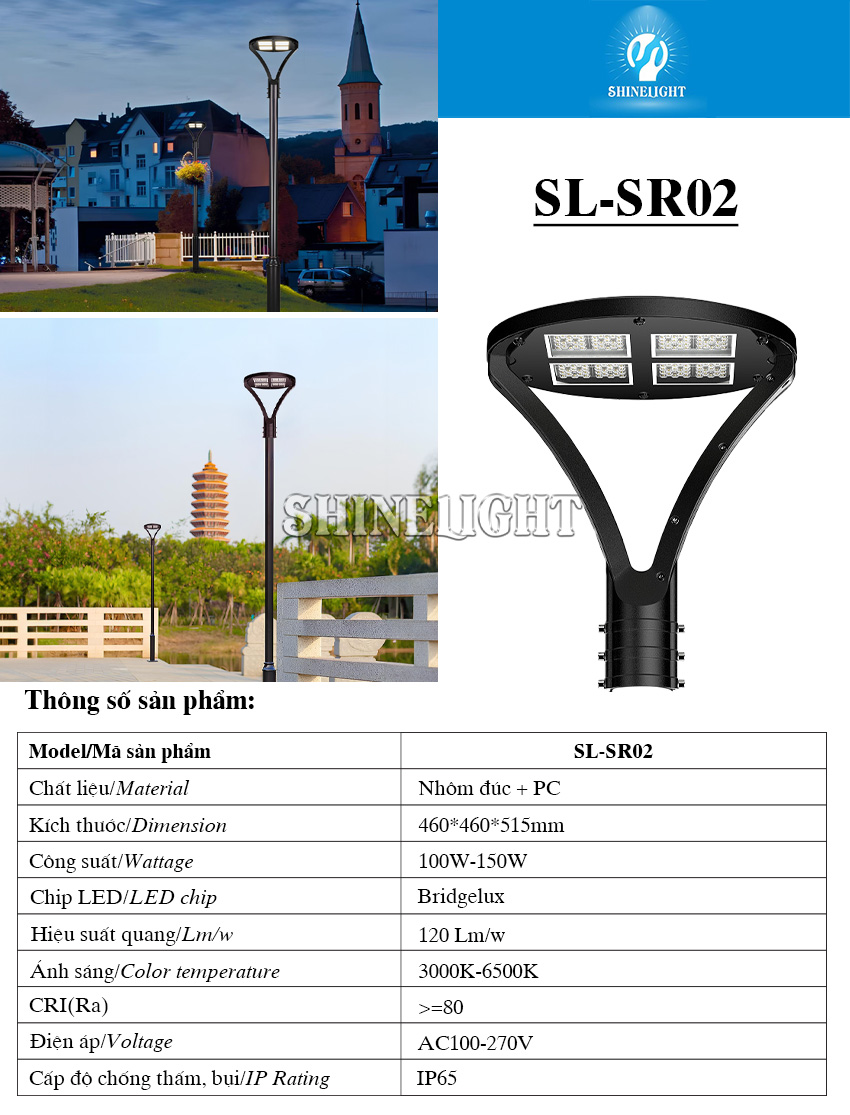 Cột đèn sân vườn SL-SR02