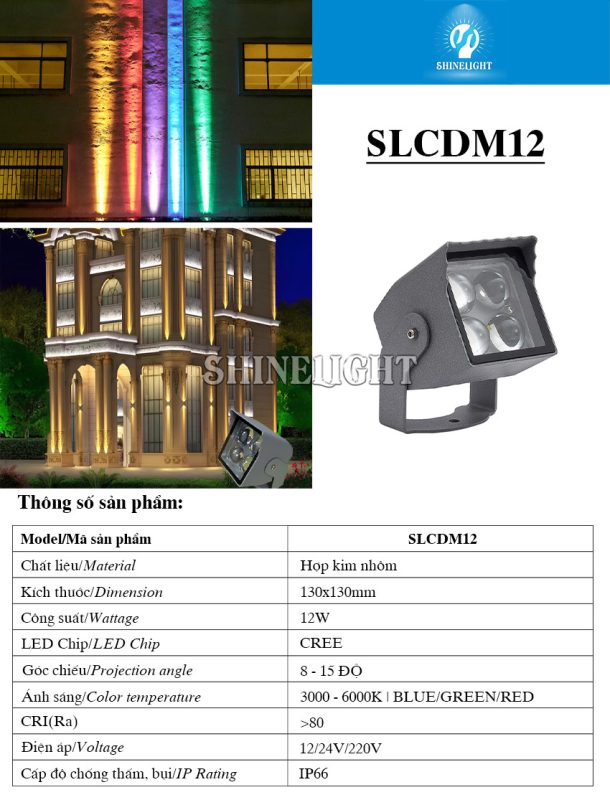 Đèn LED chiếu điểm SLCDM12