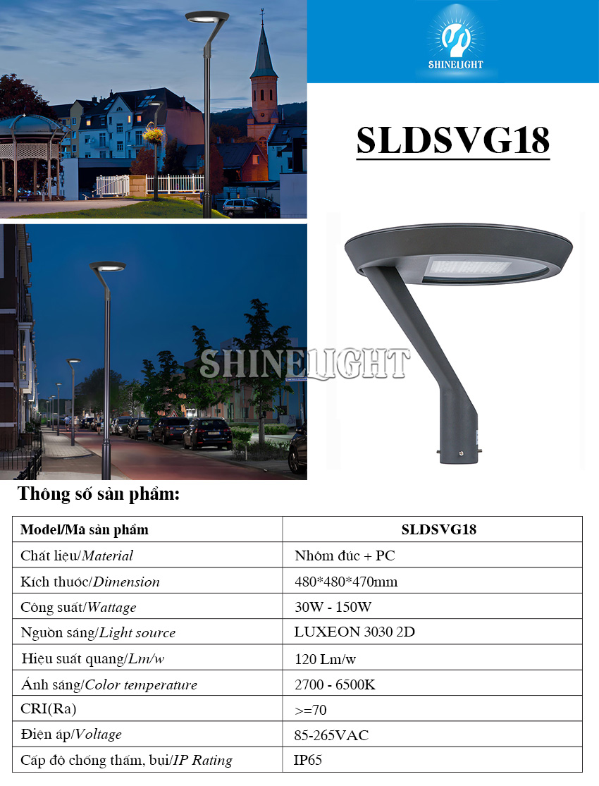 Cột đèn sân vườn SLDSVG18