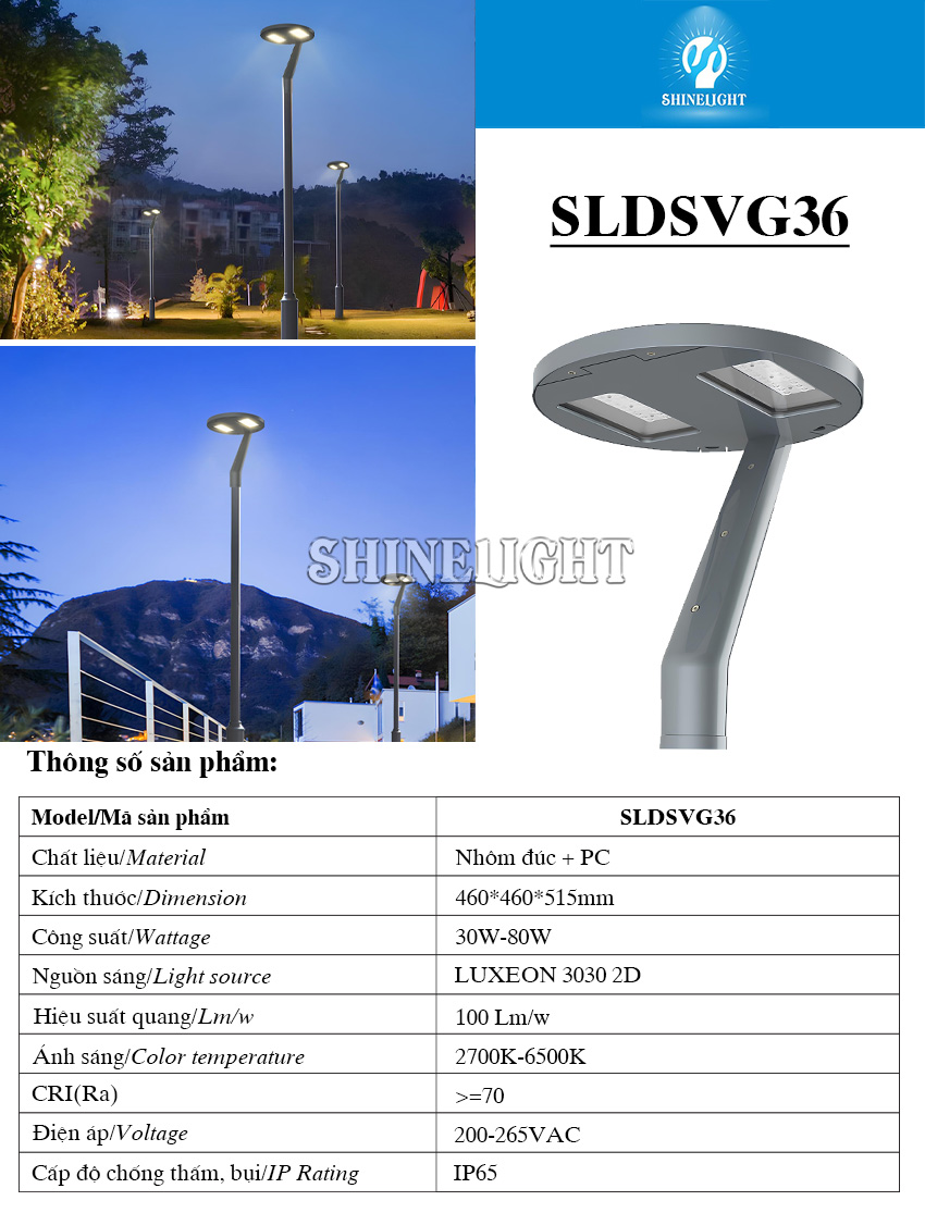 Cột đèn sân vườn SLDSVG36