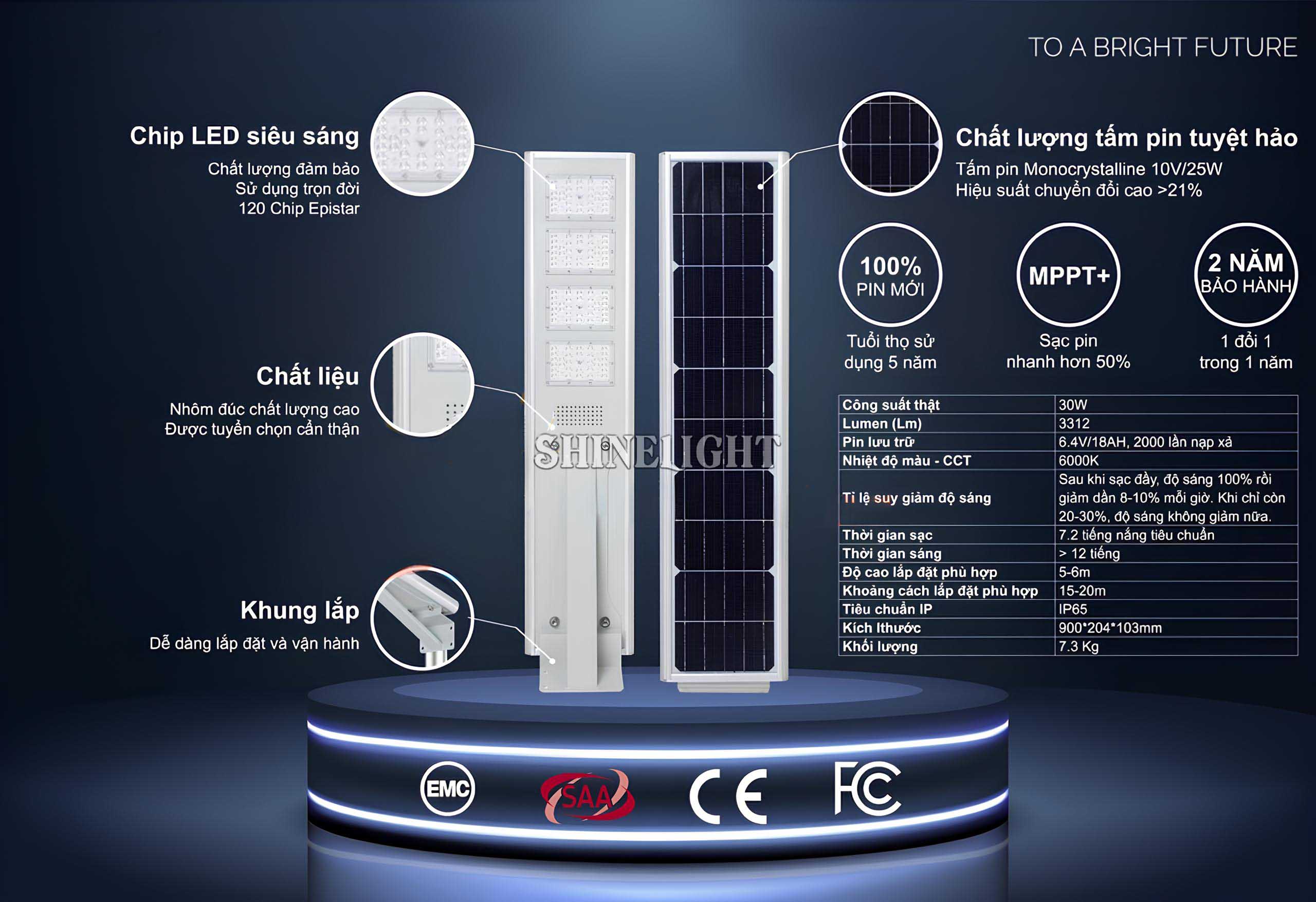 Đèn đường năng lượng mặt trời SL-VK300C